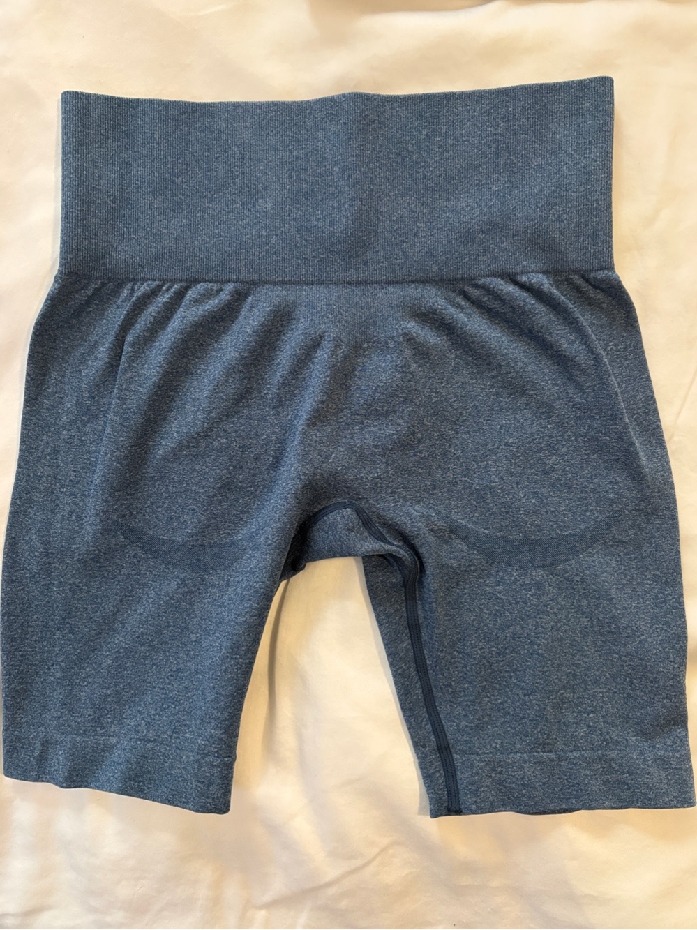 Kids High-Waist Bike Shorts in Heather Blue